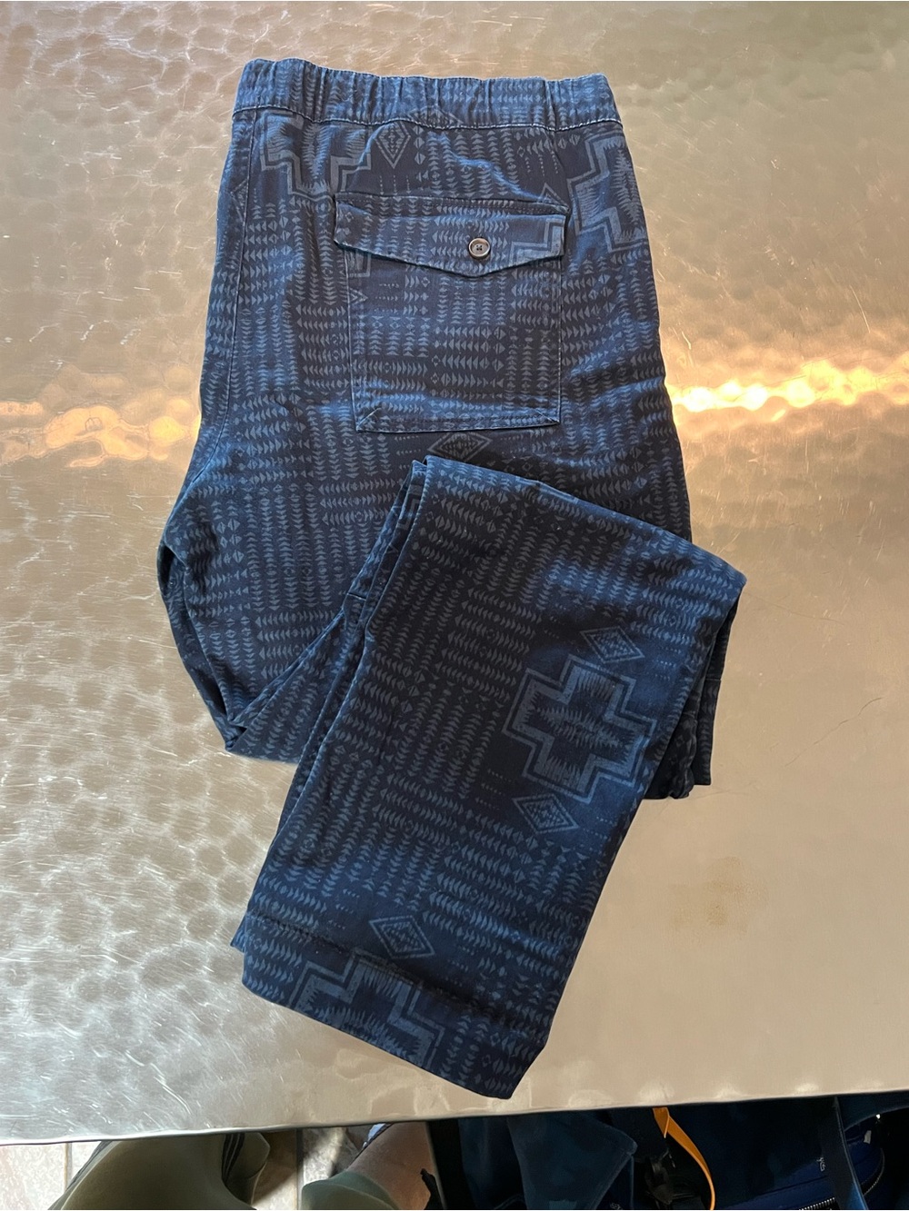Pendleton Men's Navy Blue Patterned Casual Pants